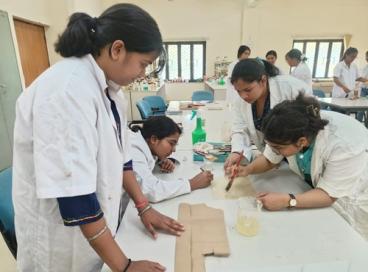 SHRM students participating at Painting Conservation training programme at NRLC Lucknow