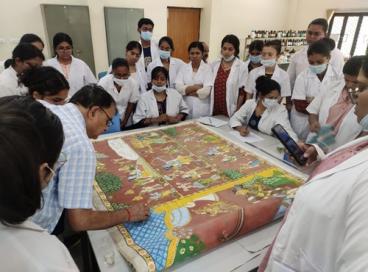SHRM students participating at Painting Conservation training programme at NRLC Lucknow