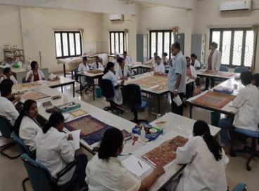 SHRM students participating at Painting Conservation training programme at NRLC Lucknow