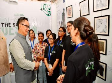 Sh Kiren Rijiju, Hon'ble Minister, Govt of India interacting with our students