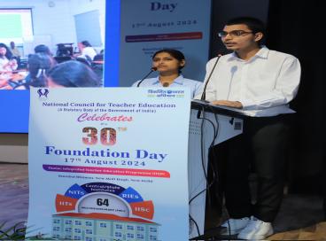 30th Foundation Day of NCTE, students of Dr. B.R. Ambedkar University Delhi also participated under the leadership of Vice Chancellor Prof. Anu Singh Lather.